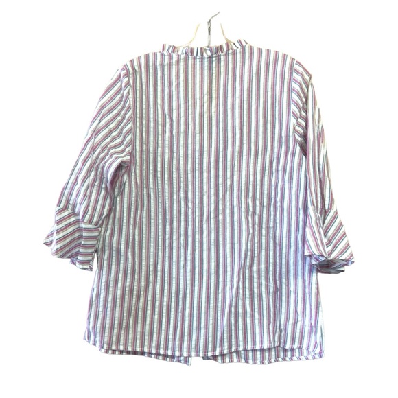 Modcloth Striped Large Professional Pizzazz Button Down Blouse - Picture 5 of 8